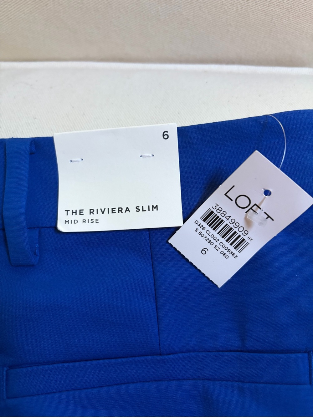 LOFT Electric Blue Riviera Slim size 6 - Picture 2 of 5